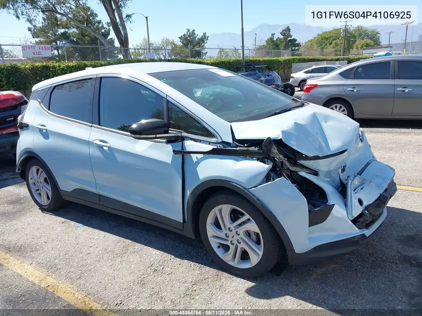 2023 Chevrolet Bolt Ev Fwd 1Lt VIN: 1G1FW6S04P4106925 Lot: 45364764