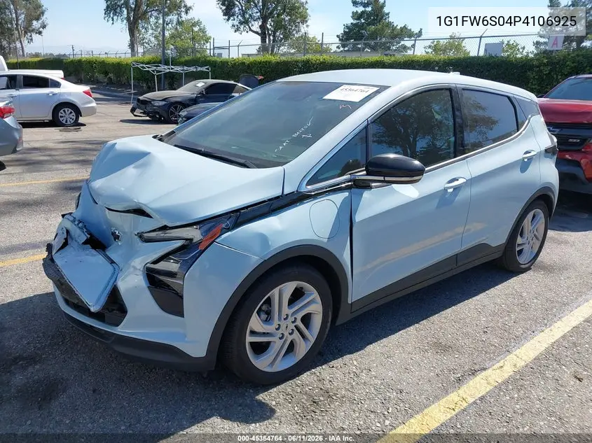 2023 Chevrolet Bolt Ev Fwd 1Lt VIN: 1G1FW6S04P4106925 Lot: 45364764