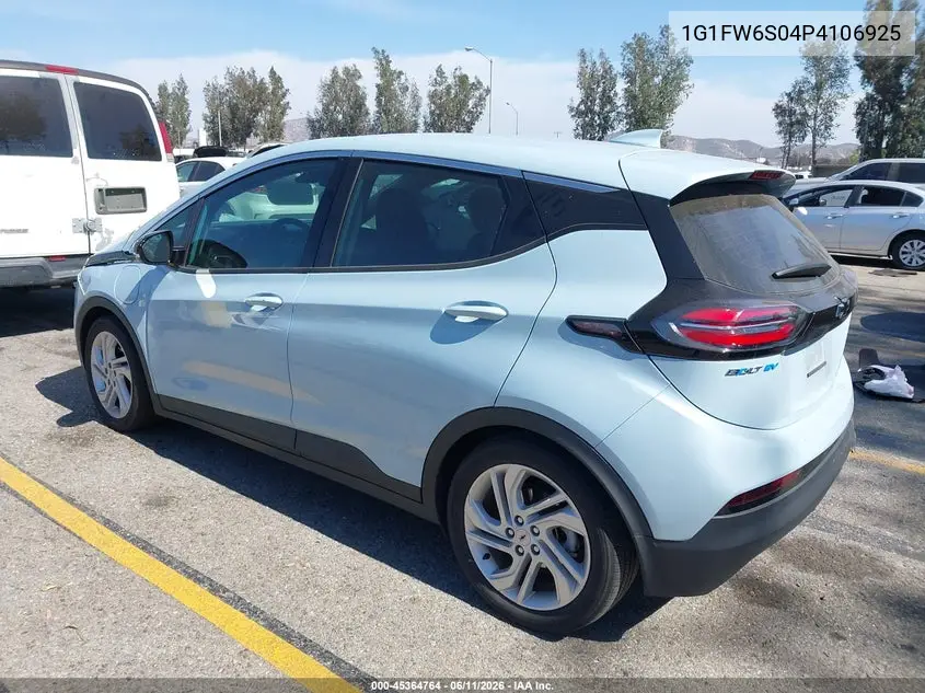 2023 Chevrolet Bolt Ev Fwd 1Lt VIN: 1G1FW6S04P4106925 Lot: 45364764
