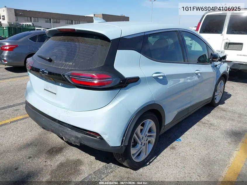 2023 Chevrolet Bolt Ev Fwd 1Lt VIN: 1G1FW6S04P4106925 Lot: 45364764