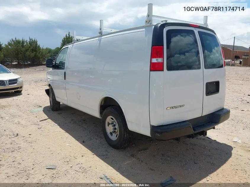 2024 Chevrolet Express Cargo Rwd 2500 Regular Wheelbase Wt VIN: 1GCWGAF78R1174714 Lot: 45457869