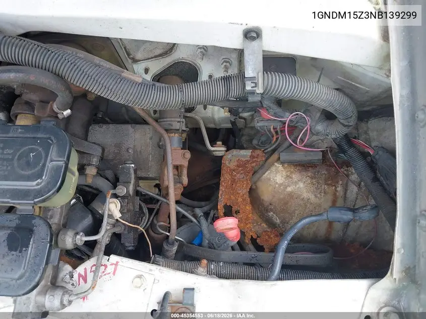 1992 Chevrolet Astro VIN: 1GNDM15Z3NB139299 Lot: 45354553