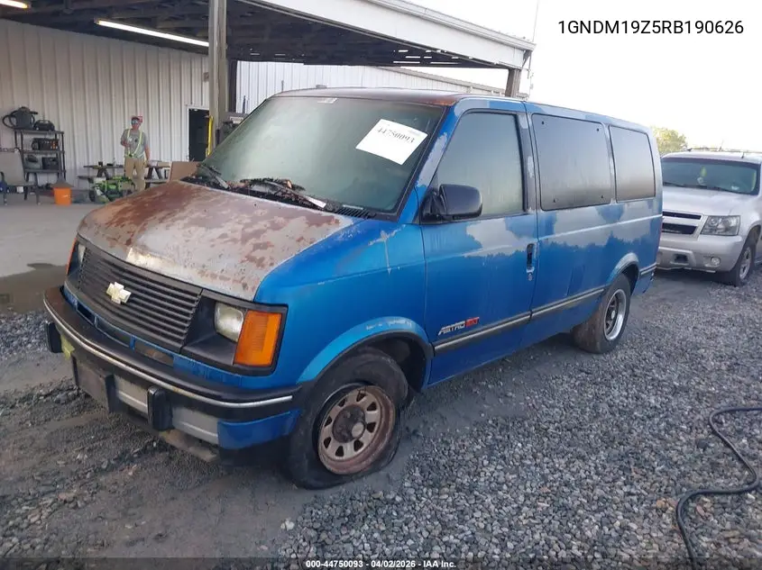 1994 Chevrolet Astro VIN: 1GNDM19Z5RB190626 Lot: 44750093