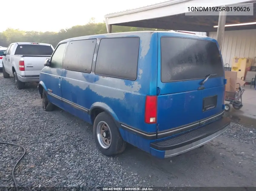 1994 Chevrolet Astro VIN: 1GNDM19Z5RB190626 Lot: 44750093