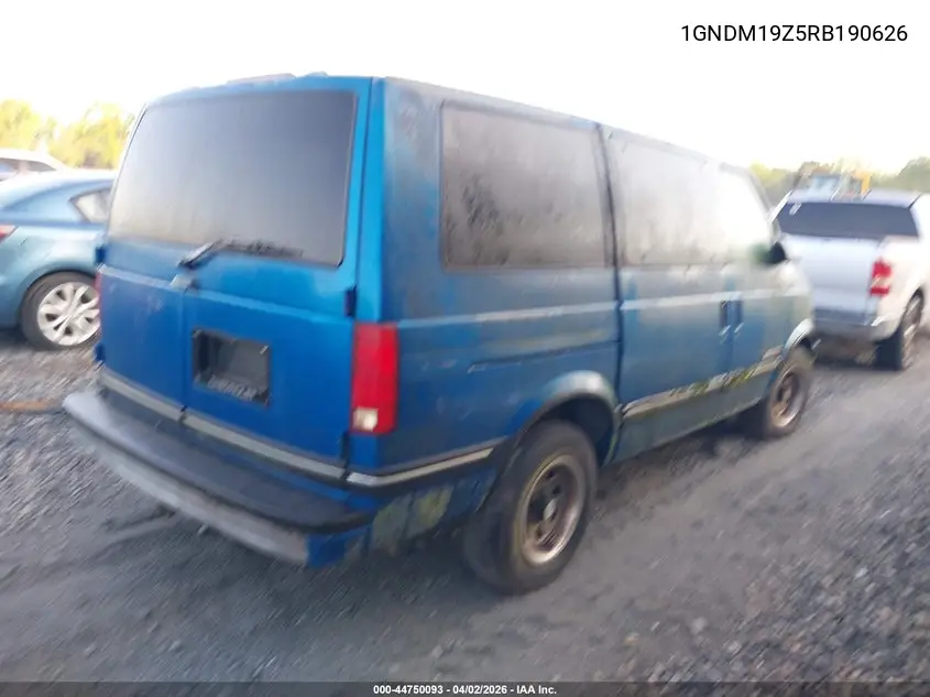 1994 Chevrolet Astro VIN: 1GNDM19Z5RB190626 Lot: 44750093