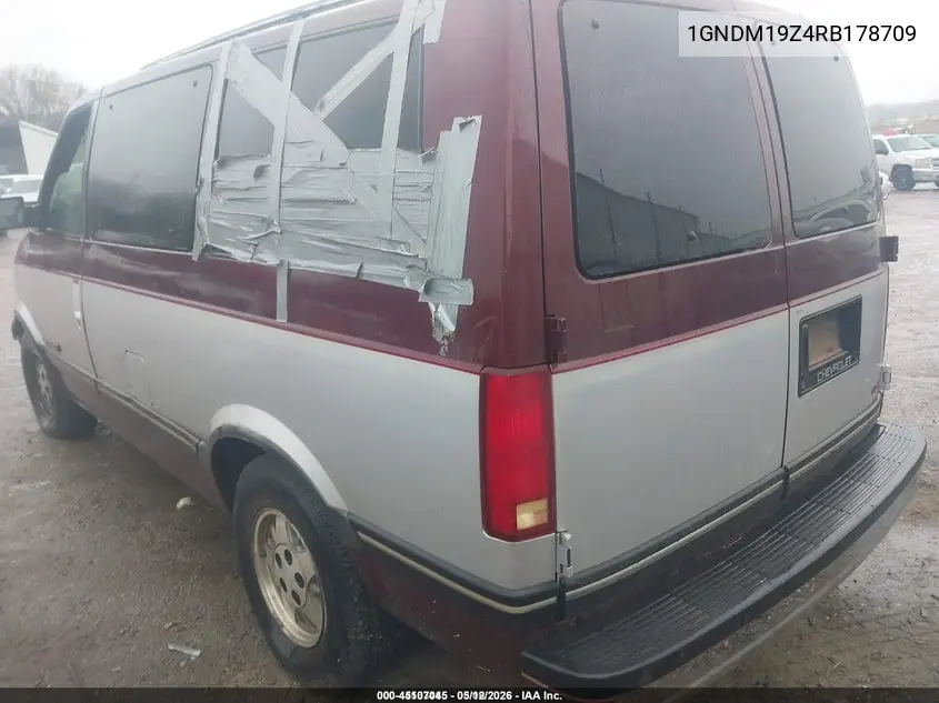 1994 Chevrolet Astro VIN: 1GNDM19Z4RB178709 Lot: 45107045