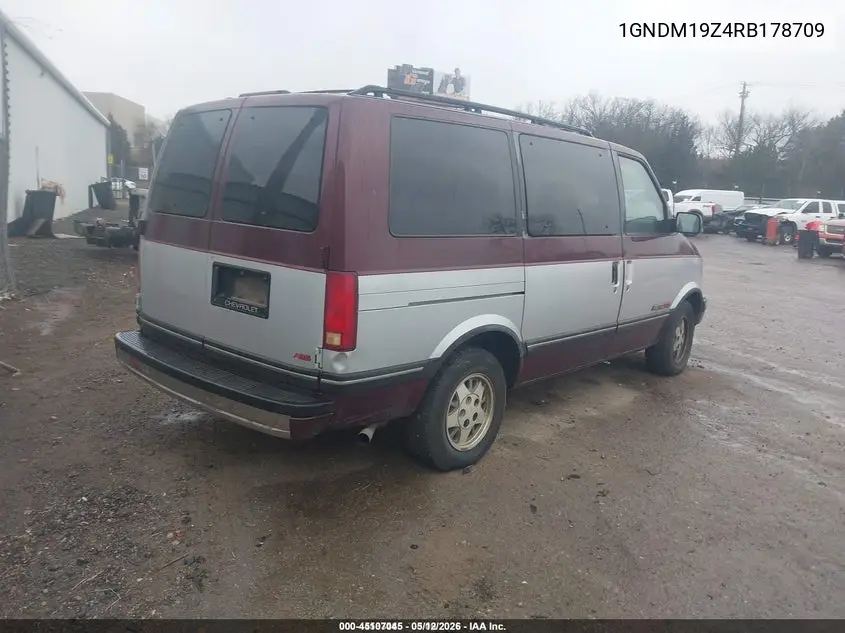 1994 Chevrolet Astro VIN: 1GNDM19Z4RB178709 Lot: 45107045