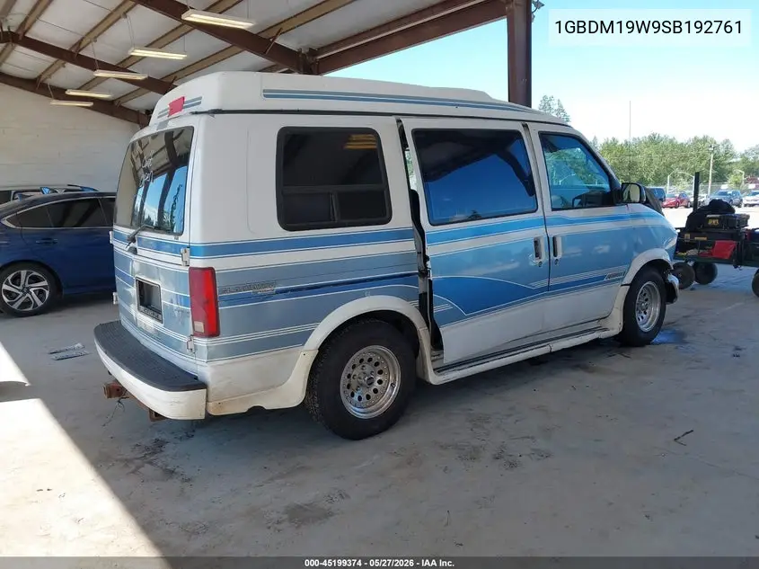 1995 Chevrolet Astro VIN: 1GBDM19W9SB192761 Lot: 45199374