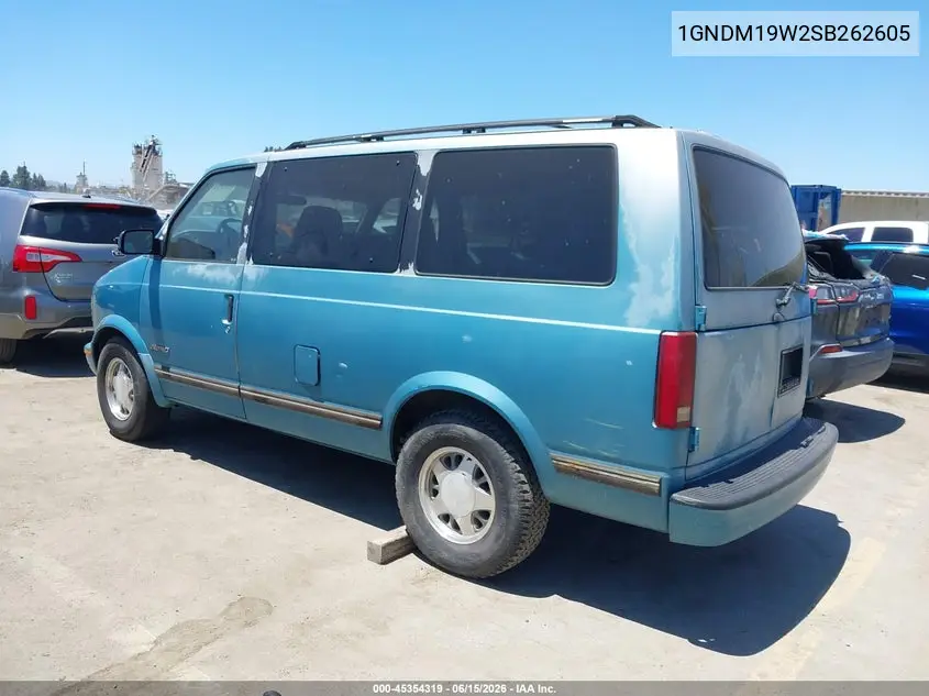 1995 Chevrolet Astro VIN: 1GNDM19W2SB262605 Lot: 45354319