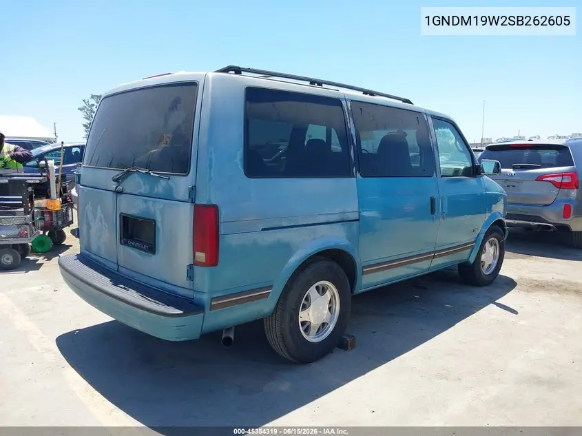 1995 Chevrolet Astro VIN: 1GNDM19W2SB262605 Lot: 45354319