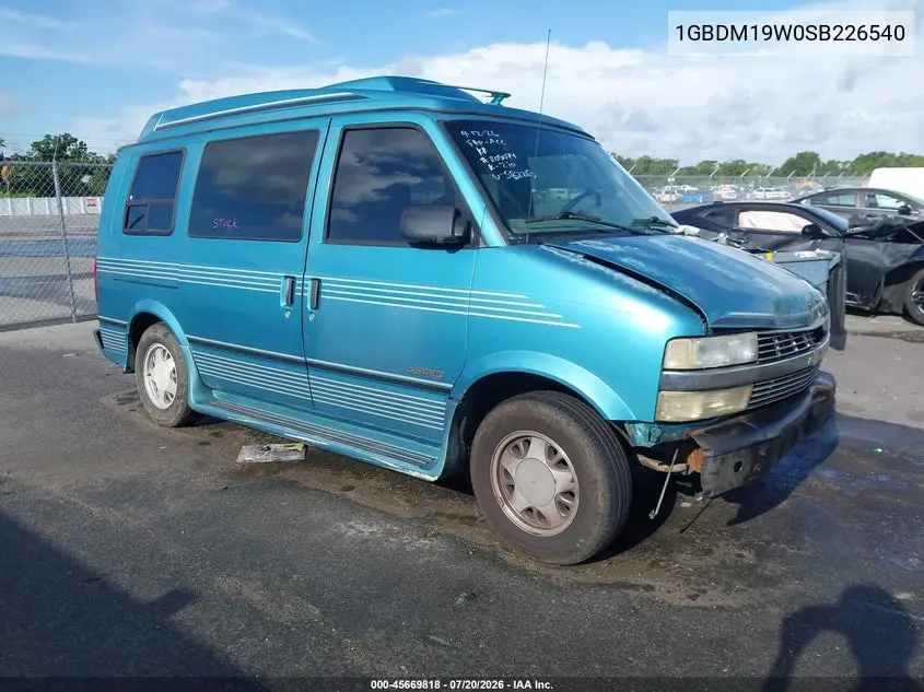1995 Chevrolet Astro VIN: 1GBDM19W0SB226540 Lot: 45669818