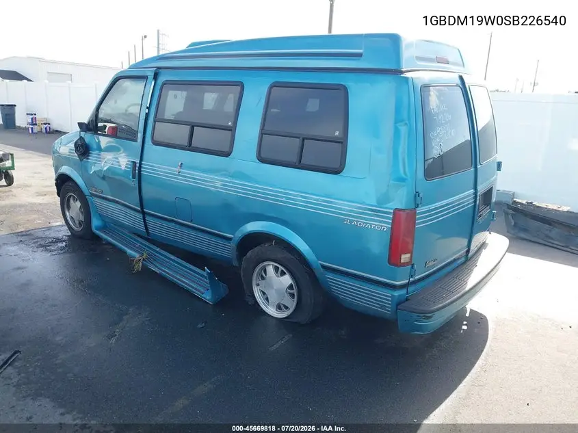 1995 Chevrolet Astro VIN: 1GBDM19W0SB226540 Lot: 45669818