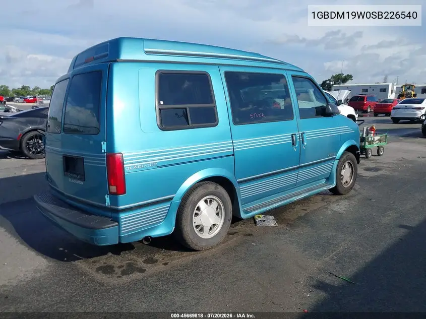 1995 Chevrolet Astro VIN: 1GBDM19W0SB226540 Lot: 45669818