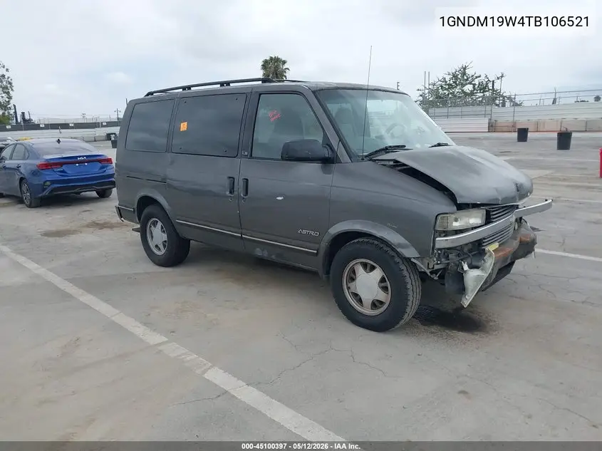 1996 Chevrolet Astro VIN: 1GNDM19W4TB106521 Lot: 45100397