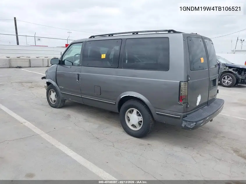 1996 Chevrolet Astro VIN: 1GNDM19W4TB106521 Lot: 45100397