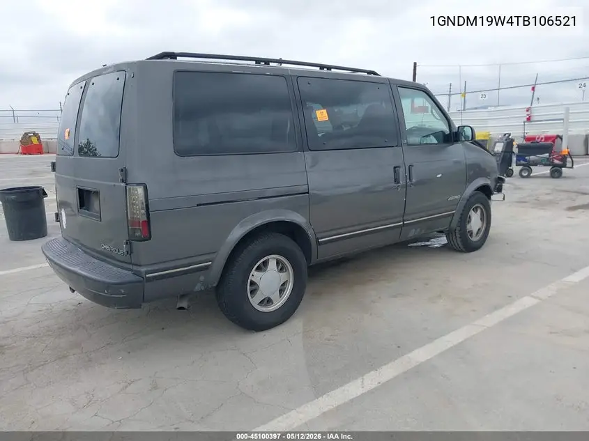 1996 Chevrolet Astro VIN: 1GNDM19W4TB106521 Lot: 45100397