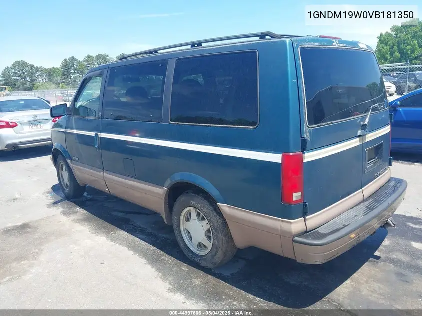 1997 Chevrolet Astro Ls Cmi VIN: 1GNDM19W0VB181350 Lot: 44997606