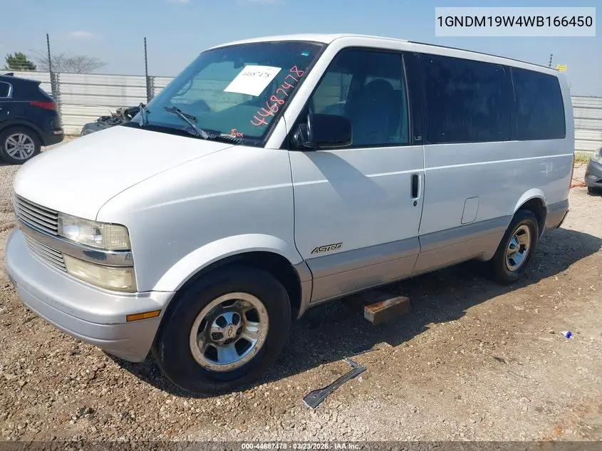 1998 Chevrolet Astro VIN: 1GNDM19W4WB166450 Lot: 44687478