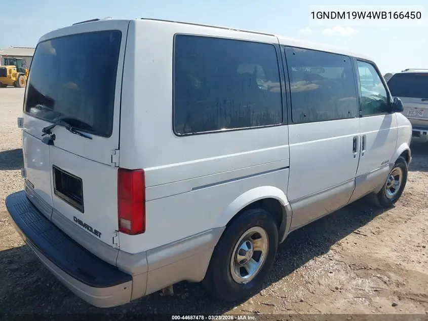 1998 Chevrolet Astro VIN: 1GNDM19W4WB166450 Lot: 44687478