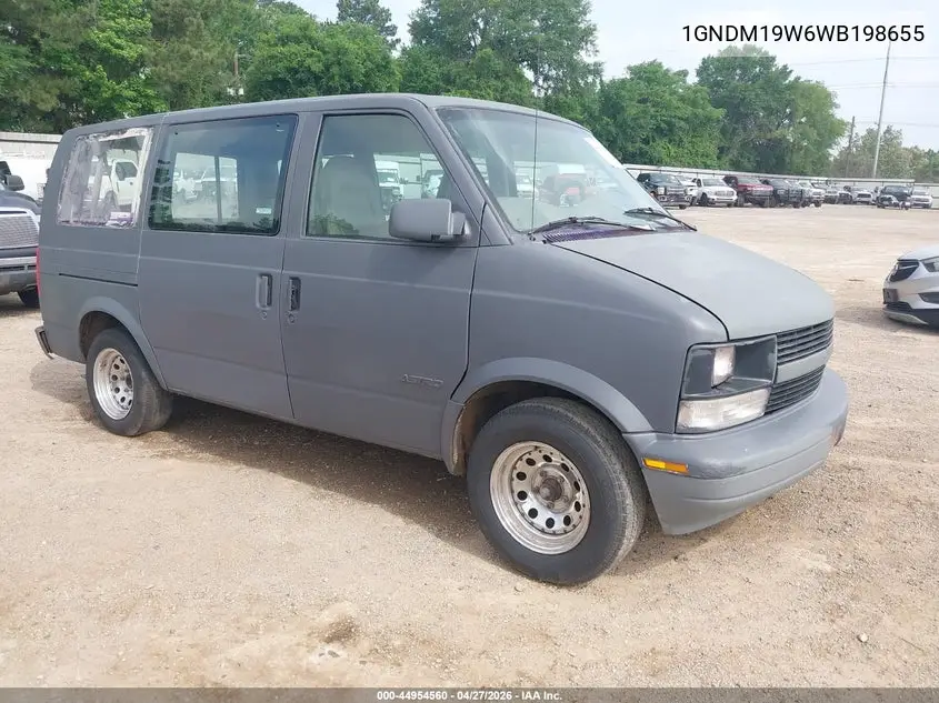 1998 Chevrolet Astro VIN: 1GNDM19W6WB198655 Lot: 44954560
