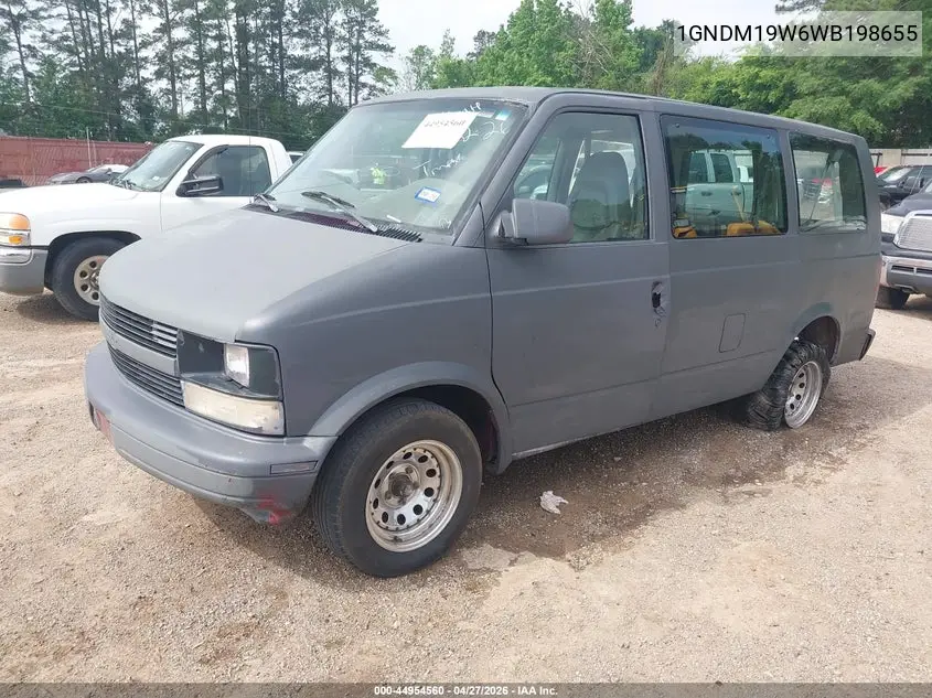 1998 Chevrolet Astro VIN: 1GNDM19W6WB198655 Lot: 44954560
