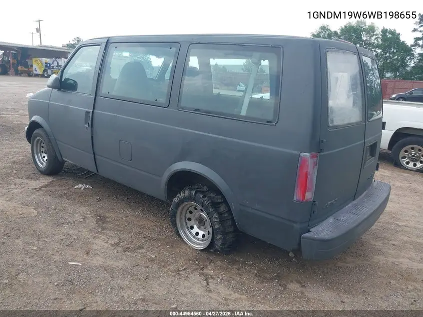 1998 Chevrolet Astro VIN: 1GNDM19W6WB198655 Lot: 44954560