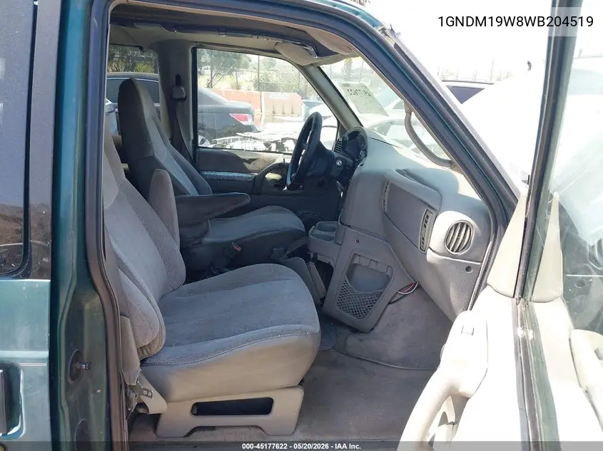 1998 Chevrolet Astro VIN: 1GNDM19W8WB204519 Lot: 45177622