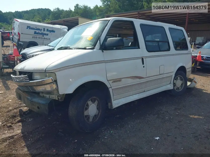 1998 Chevrolet Astro Yf7 VIN: 1GBDM19W1WB154379 Lot: 45585094