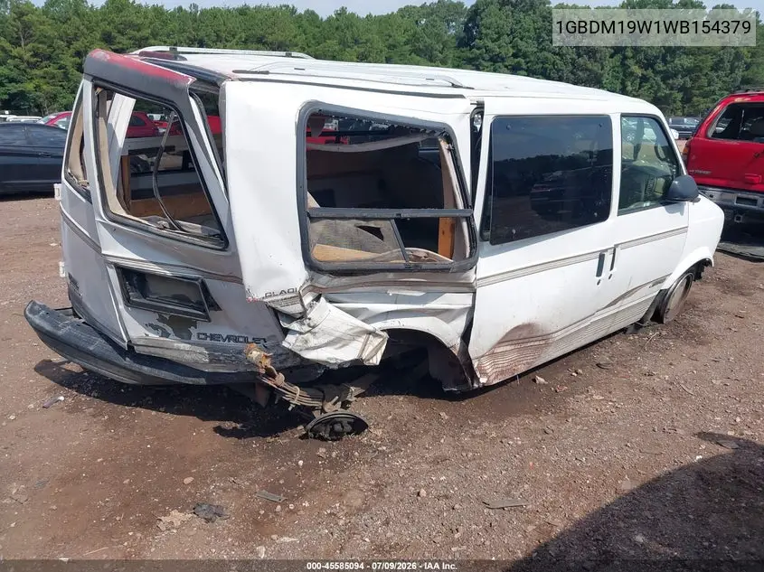 1998 Chevrolet Astro Yf7 VIN: 1GBDM19W1WB154379 Lot: 45585094