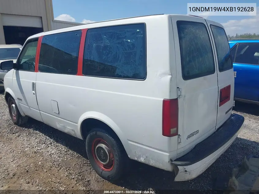 1999 Chevrolet Astro VIN: 1GNDM19W4XB192628 Lot: 44733611