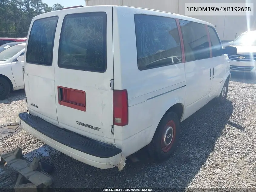 1999 Chevrolet Astro VIN: 1GNDM19W4XB192628 Lot: 44733611