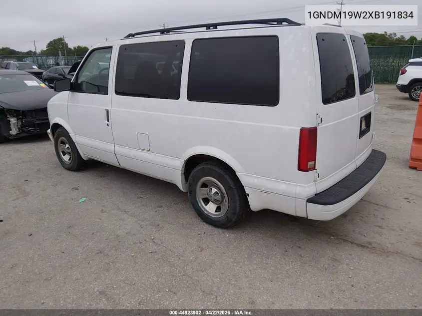 1999 Chevrolet Astro VIN: 1GNDM19W2XB191834 Lot: 44923902