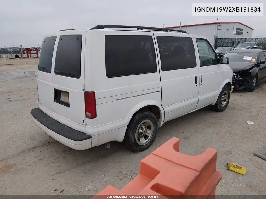 1999 Chevrolet Astro VIN: 1GNDM19W2XB191834 Lot: 44923902