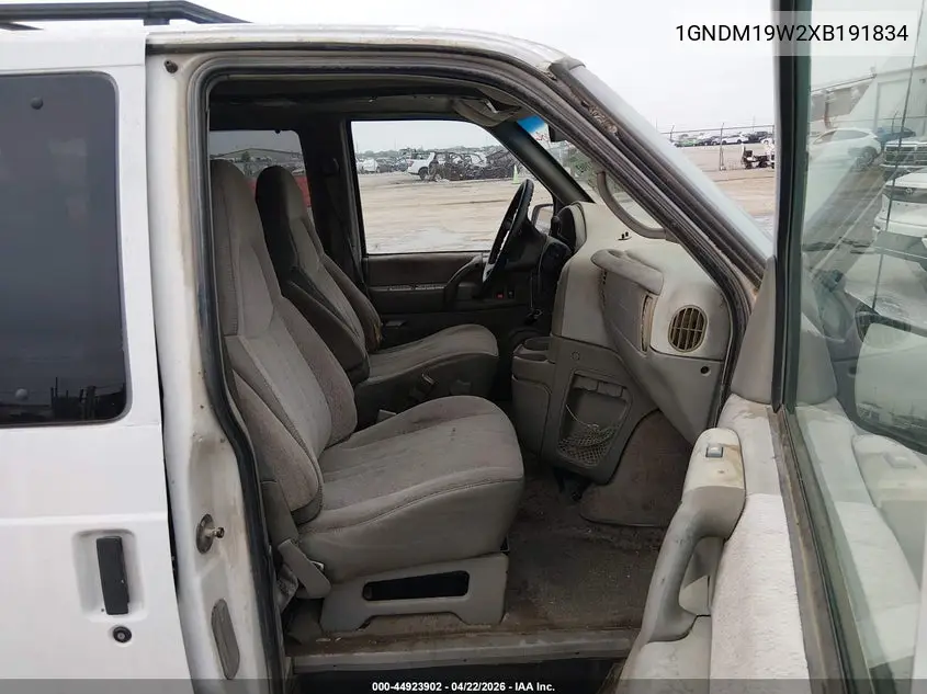1999 Chevrolet Astro VIN: 1GNDM19W2XB191834 Lot: 44923902