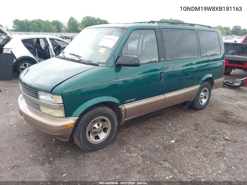 1999 Chevrolet Astro VIN: 1GNDM19W8XB181163 Lot: 44955846