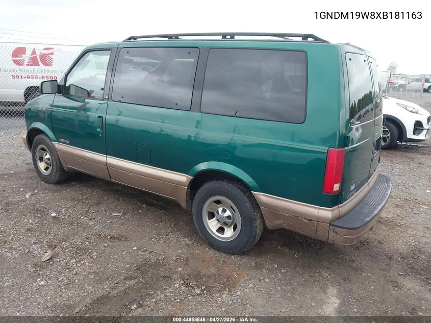 1999 Chevrolet Astro VIN: 1GNDM19W8XB181163 Lot: 44955846