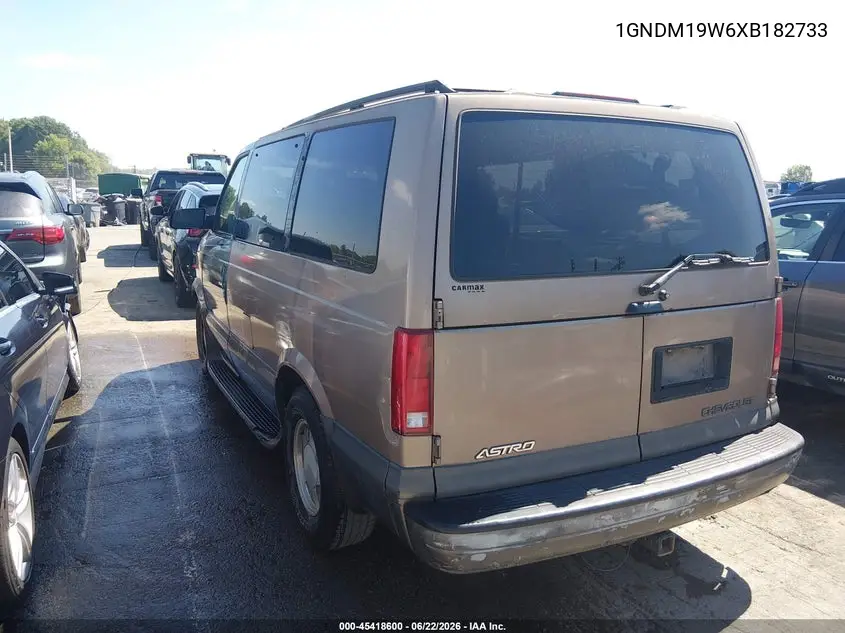 1999 Chevrolet Astro Passenger VIN: 1GNDM19W6XB182733 Lot: 45418600