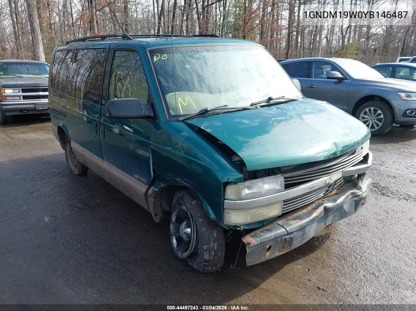2000 Chevrolet Astro VIN: 1GNDM19W0YB146487 Lot: 44497243
