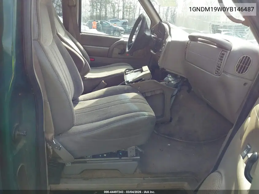 2000 Chevrolet Astro VIN: 1GNDM19W0YB146487 Lot: 44497243