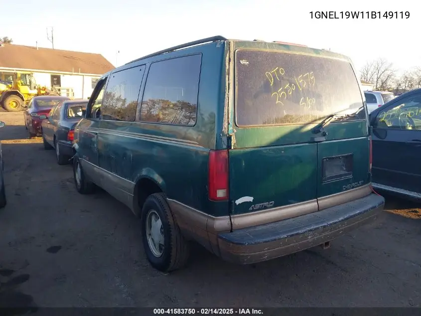 2001 Chevrolet Astro Ls VIN: 1GNEL19W11B149119 Lot: 41583750