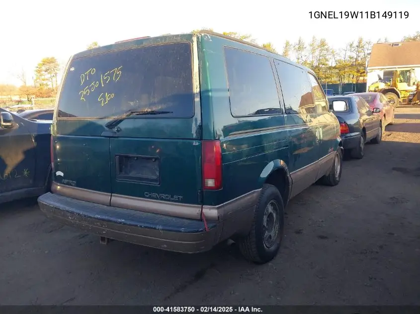 2001 Chevrolet Astro Ls VIN: 1GNEL19W11B149119 Lot: 41583750