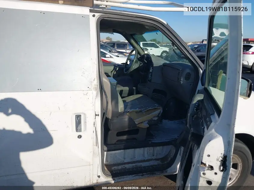 2001 Chevrolet Astro VIN: 1GCDL19W81B115926 Lot: 45306282