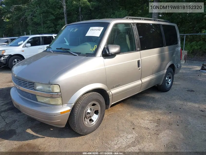 2001 Chevrolet Astro Ls VIN: 1GNDM19W81B152320 Lot: 45615250