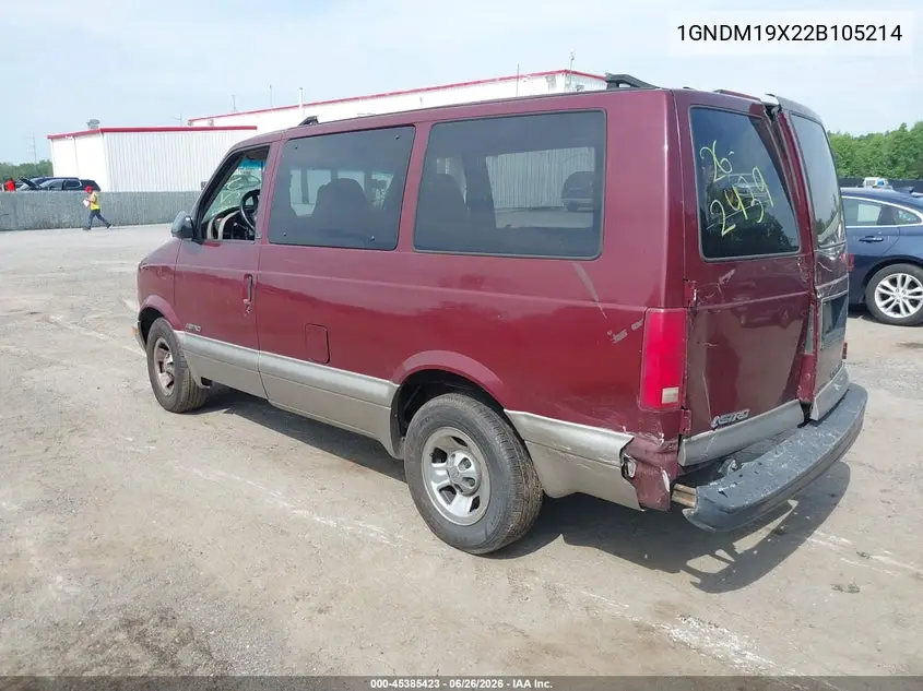 2002 Chevrolet Astro Passenger Ls VIN: 1GNDM19X22B105214 Lot: 45385423