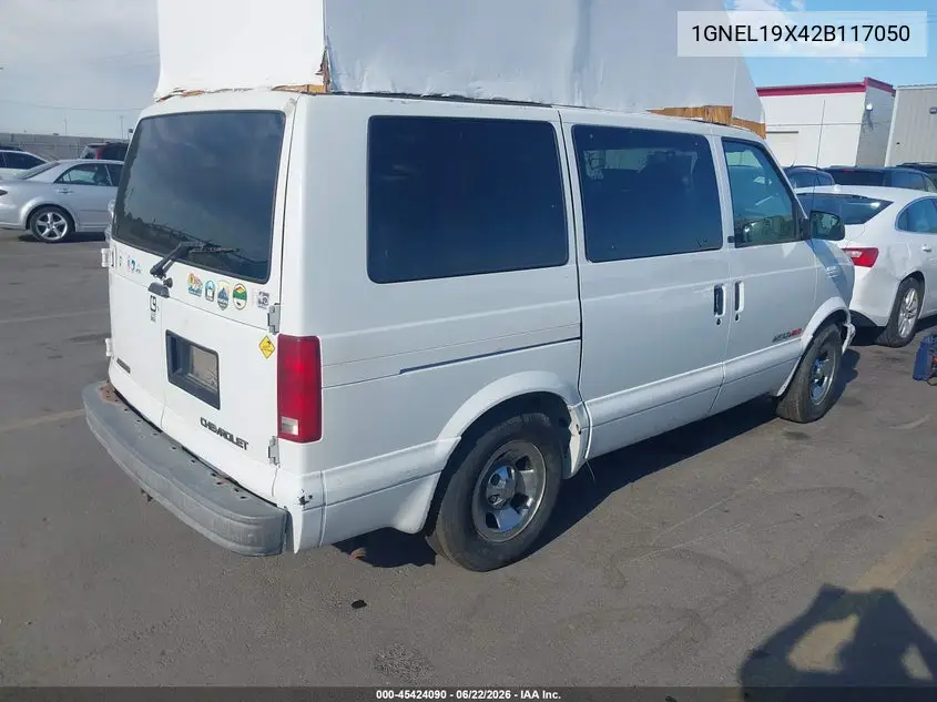 2002 Chevrolet Astro Ls VIN: 1GNEL19X42B117050 Lot: 45424090