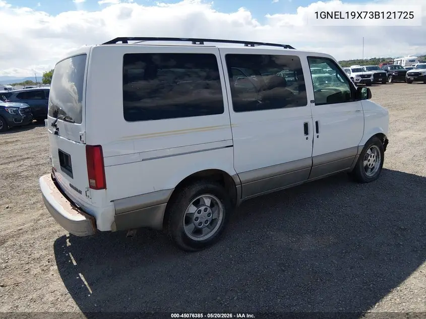2003 Chevrolet Astro Ls VIN: 1GNEL19X73B121725 Lot: 45076385
