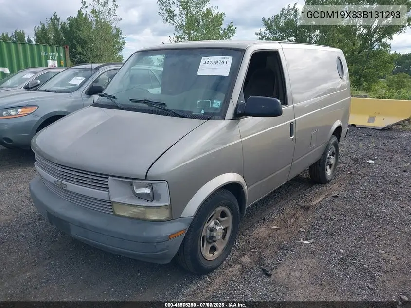 2003 Chevrolet Astro VIN: 1GCDM19X83B131293 Lot: 45575289