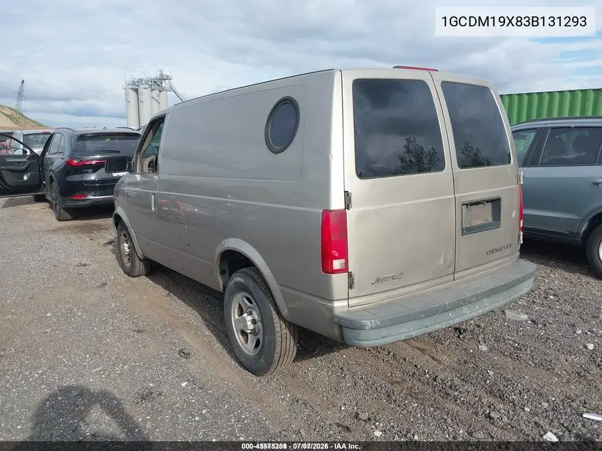 2003 Chevrolet Astro VIN: 1GCDM19X83B131293 Lot: 45575289