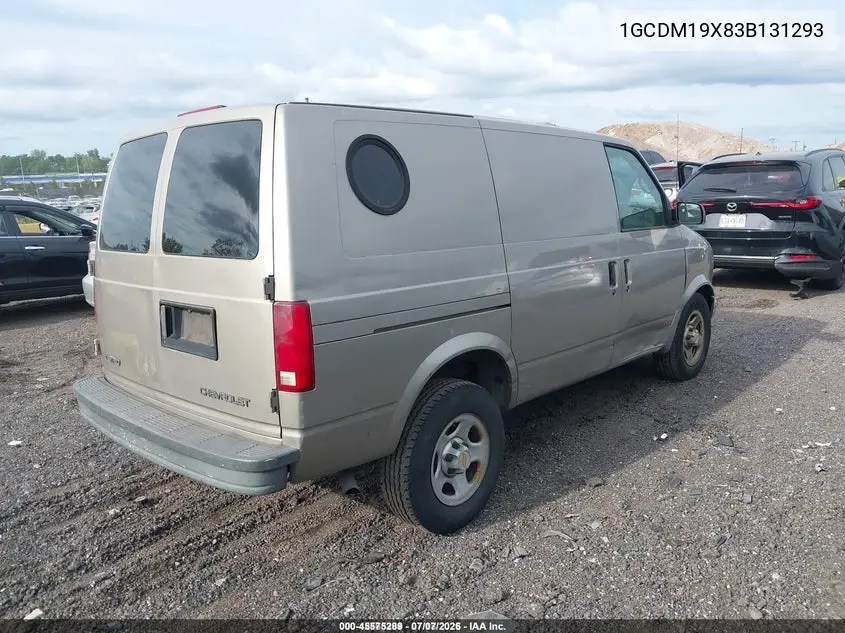 2003 Chevrolet Astro VIN: 1GCDM19X83B131293 Lot: 45575289