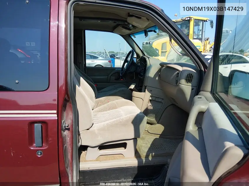 2003 Chevrolet Astro Passenger VIN: 1GNDM19X03B147429 Lot: 45606614